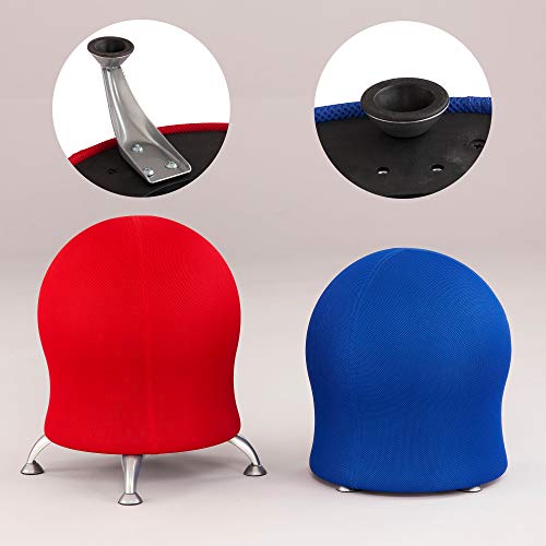 Safco Zenergy Ball Chair with Anti-Burst Inflatable Seat – Adjustable 20/23 in, Black