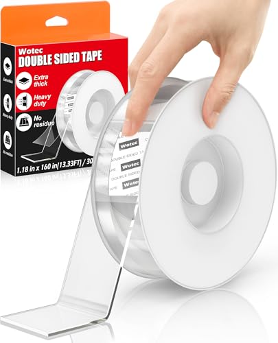 Wotec Extra Large 1.18 in x 160 in Double Sided Tape Heavy Duty Removable – Variation 1