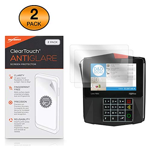 BoxWave Anti-Glare Screen Protector for Ingenico Lane 7000 - 2 Pack, Matte Anti-Fingerprint Film