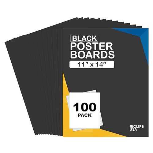 Black Poster Paper 11x14 Black Poster Board Bulk Large Poster Board School Supplies 100 Pack