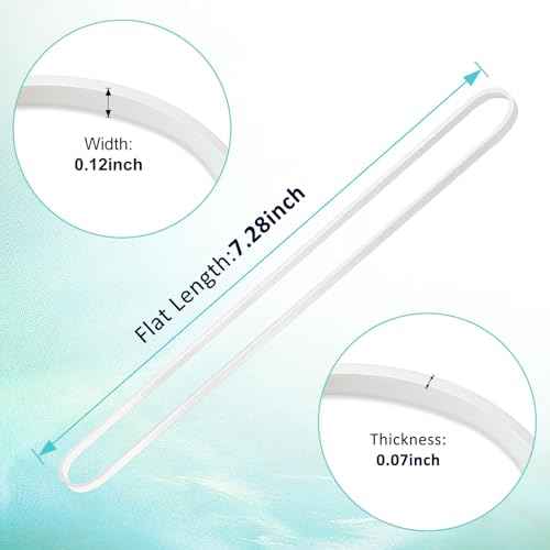 Large Rubber Bands, 120 Pcs Big Rubber Bands, 7x1/8 Inches, White Rubber band, Giant Elastics for Office