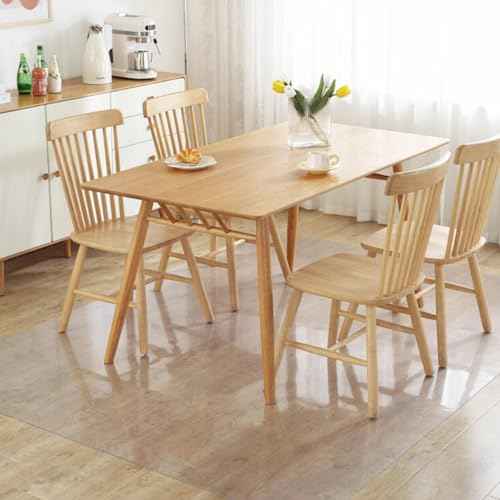 Clear Chair Mat for Hardwood Floor, 48 x 60 Inch Large Office Chair Mat, Plastic Floor Protector, 4'¡¿5' Area Rug for Living Room, Heavy Duty Wood Tile Floor Mats for Home Laundry Dining Area