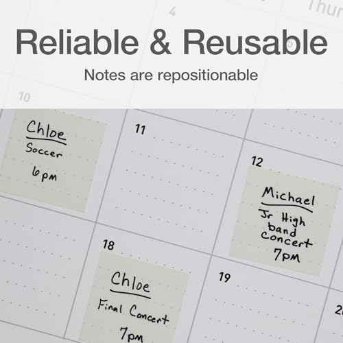 Redi-Tag Translucent Sticky Notes, Transparent Self-Stick Notes, 3" x 3", 4 Pads, 50 Notes Per Pad, 200 Sheets (1006596)