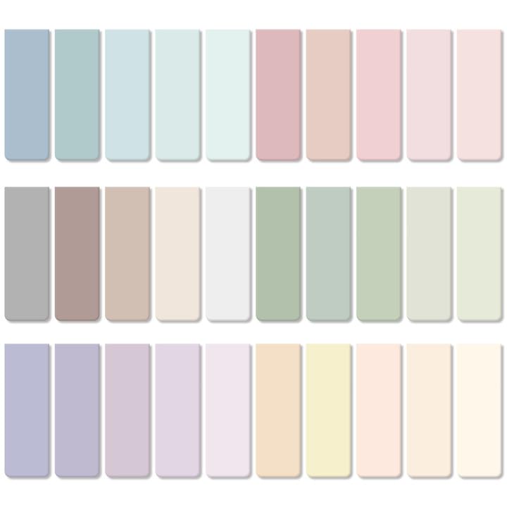 Majuney 30-Piece Morandi Color Magnetic Bookmarks Set - Pure Color Variation