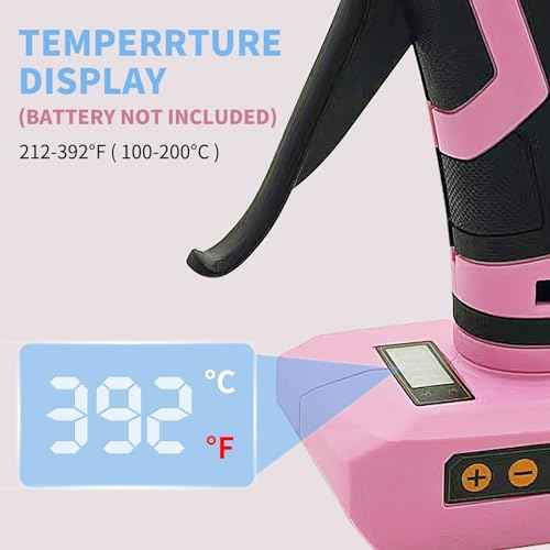 100W Cordless Hot Glue Gun for Dewalt 20V MAX Battery with 20PCS Full Size Glue Sticks, Digital Temperature Adjustable High Temp Glue Gun for Arts Crafts DIY Home Repair(Tools only)
