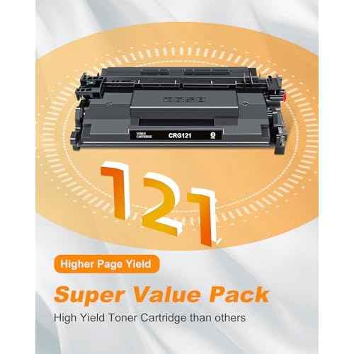 MILEKO 121 Black Toner Cartridge 2 Pack Replacement for Canon 121 CRG121 CRG-121 Toner Compatible for Canon imageCLASS D1620 D1650 1620 1650 Printer High Yield (Black, 2-Pack)