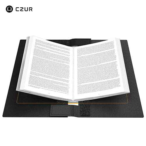 CZUR Assistive Cover 13.14-inch with Adjustable Hook&Loop Splash Resistant,PVC Material Cover for CZUR Book Scanner, Office&Home-Black