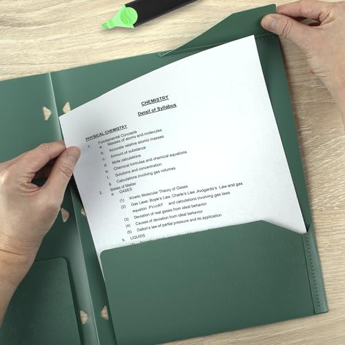 Five Star 2-Pocket Plastic Folder with Stay-Put Tabs - Assorted Colors, 4 Pack (Green, Purple, White, Pink)