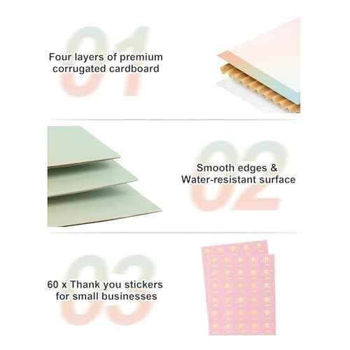 Small Colored Shipping Boxes, 9x6x4 Inch Cute Packaging Box for Gift, Pack of 30