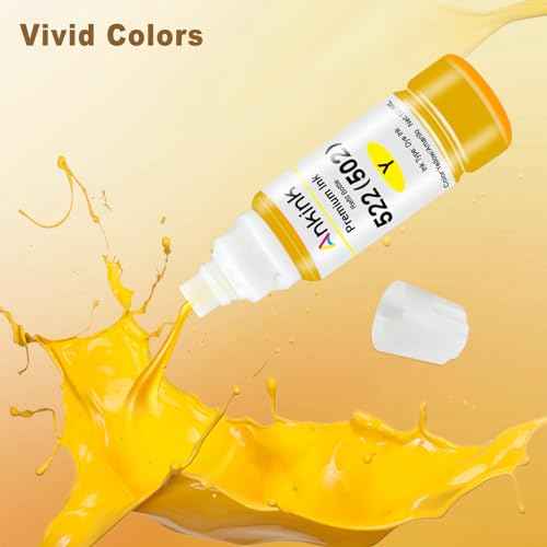 Ankink 522 Ink Refill Bottles Compatible for T522 522 Refill Ink Bottle Use for EcoTank ET-2800 ET-2803 ET-2850 ET-2720 ET-3750 ET-4800 ET-4700 ET-2750 ET-2400 ET-4810 Black Color 6 Pack
