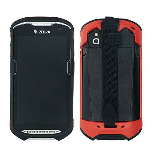 Protective Cover Bumper Case Rugged Boot with Hand Strap for Zebra TC51 TC510K TC52 TC56 TC57 (Red)