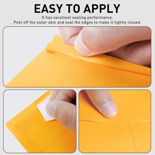 ESSENTIAL 120 Pack 6x9 Inches Manilla Envelopes Self Seal Closure Office Mailing