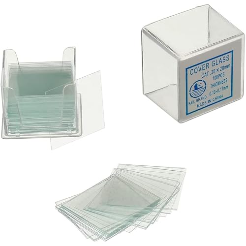22x22mm Microscope Cover Slips 500 pcs Premium Optical Glass for Lab & Education