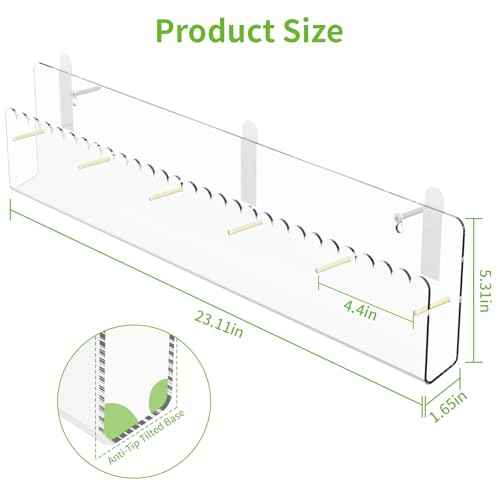 Brochure Holder Wall Mount, 2 Pack Acrylic Modular Flyer with Adjustable Magnetic Golden Bolt, Wavy Lace Pamphlet Display Stand for Organizer Trifold Flyer, Document, Leaflet, 5 Slots