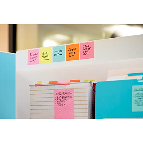 Post-it Super Sticky Notes, 24 Sticky Note Pads, 3 x 3 in., School Supplies, Office Products, Sticky Notes for Vertical Surfaces, Monitors, Walls and Windows, Supernova Neons Collection