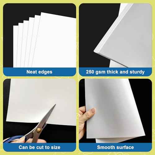 18 Pcs 12" x 18" Poster Board White Poster Board Paper Bulk 250 GSM Thickness Vision Boards Smart PosterBoard for Drawing School Arts Craft Projects Presentations Scrapbooking Blank Graphic Display