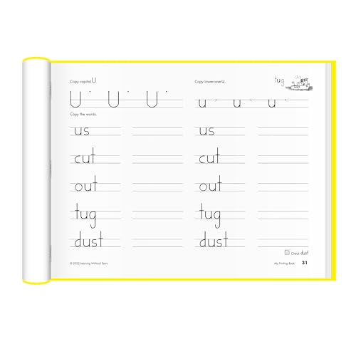 Learning Without Tears My Printing Book Student Workbook, Age 6+, 1st Grade+, Handwriting Practice, Writing Book, School & Home, Language Arts, Tutoring, Sensory