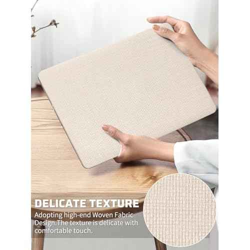 Seorsok Compatible with New MacBook Air 13.6 inch Case M4 M3 M2 2025 2024-2022 Release A3240 A2681 A3113 Touch ID,Elegant Leather Plastic Hard Shell Case with Transparent Keyboard Cover,Beige