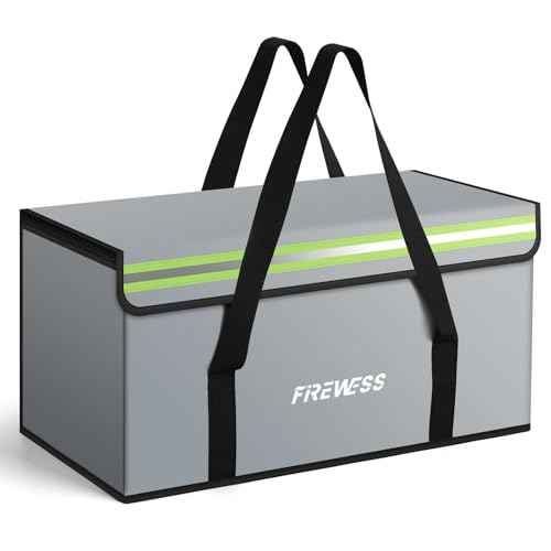 Large Fireproof Safe Bag, 24x12x12 Fireproof Document Bag, Large capacity waterproof storage bag with reflective strips, Firesafe Box for File,Cash,Passport,Keys
