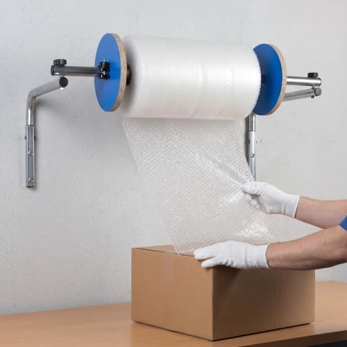Wall Mount Bubble Wrap Dispenser for 40cm Rolls - Space-Saving Packaging Tool