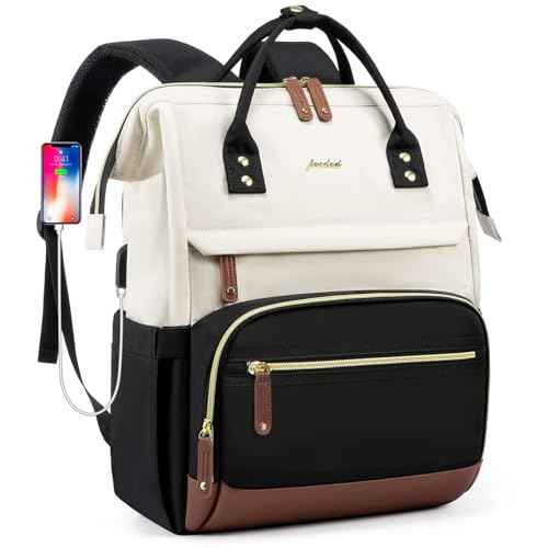 Backpack for Women 17 Inch Laptop Backpack Work Business Backpacks Purse Computer College Carry on Backpacks Nurse Bag Backbag Casual Daypack for Travel Black