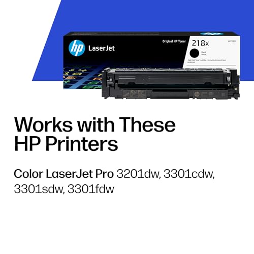 HP 218X Black High-Yield Toner Cartridge for LaserJet Pro 3201 Series, 14.29 x 3.78 x 4.37 inches