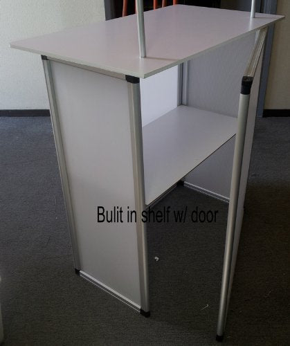 Portable Aluminum Counter Kiosk Trade Show Display with Carry Case