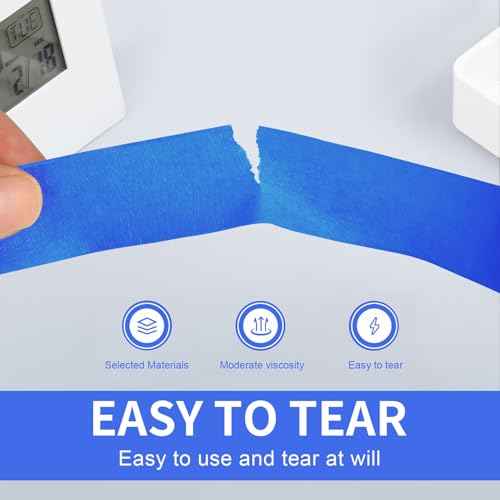Painters Tape 2 Inch Wide, 2 Rolls Blue Masking Tape, 2 Inches x 55 Yards x 2 Rolls, 110 Yards in Total