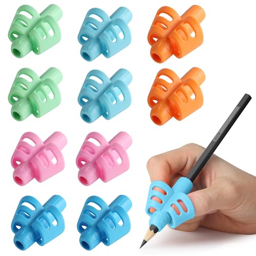 Mr. Pen Kids Pencil Grips - 10 Soft Silicone Handwriting Aid Sets