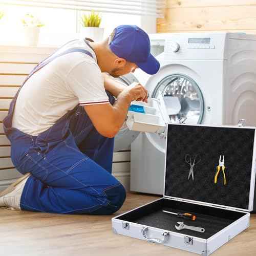 ERINGOGO Aluminum Briefcase - 11 Inch Hard Laptop Briefcases with Lock, Multifunctional Attache Case