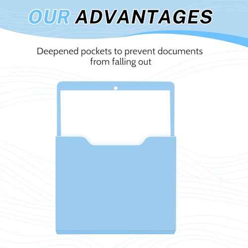 Fuutreo 6 Pcs Magnetic Wall File Organizer Magnetic Wall File Holder Refrigerator Magazine Holder for Mail Letters Paper(Macaron Color,10 x 13 Inch,Vertical)