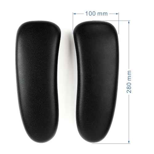 MingYi.office Vinyl Arm Pads Caps for Remastered Aeron Chair Graphite Black, Can not fit Classic Aeron.