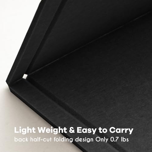 Black Felt Bulletin Board 23.6 x 17.7 Inches for Home & Office, Foldable & Frameless