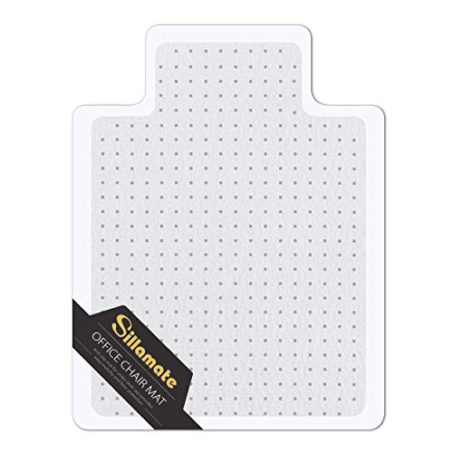 Sillamate 36x48 Inch Carpet Chair Mat with Lip, Heavy Duty, Eco-Friendly PVC