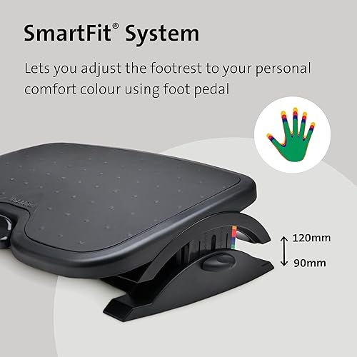 Kensington SoleMate Plus Adjustable Footrest with SmartFit System KMW52789 Each Black
