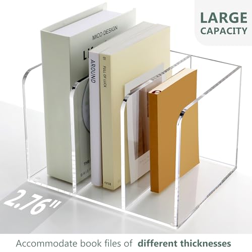 SANRUI B5 File Rack Acrylic 3 Slot Desk Organizer Workspace Sorter