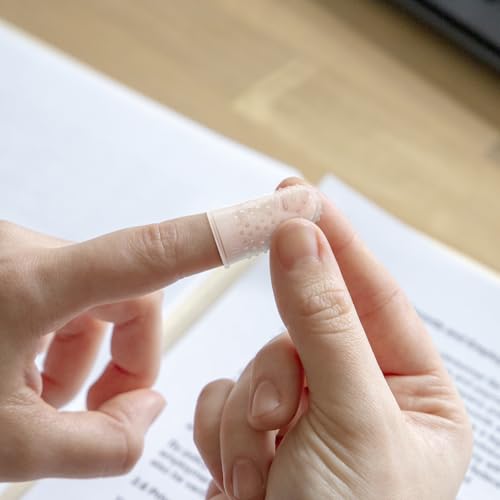 Lee Micro Gel Fingertips Medium Size 11.50, 0.63" Diameter - Clear, Durable, Latex-Free, 12 Protectors