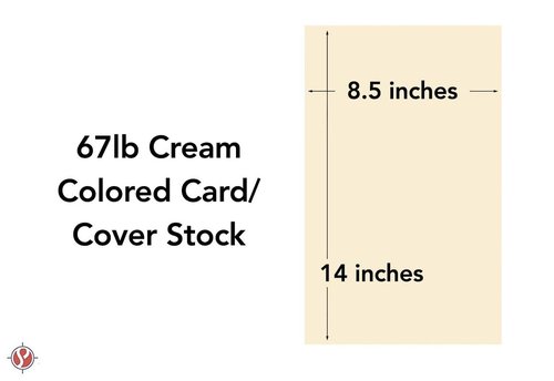 Cream Menu Legal Size 8.5 x 14 Inches 67 Vellum Bristol Lightweight Card Stock Paper Cover | 1 Ream of 250 Sheets Per Pack