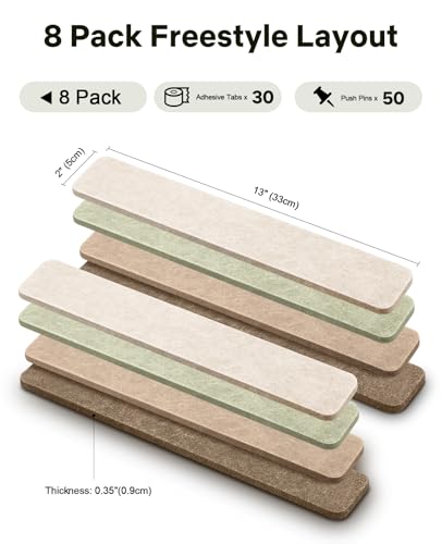 Linen Dusk Small Cork Bulletin Board Tiles for Wall Decor & Office Organization