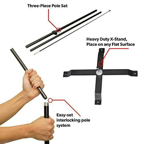 LookOurWay Feather Flag Furniture Themed Complete Set with Poles and X-Stand Base, 5-Feet