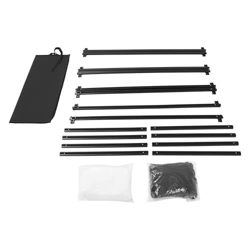 HECASA Portable DJ Facade Booth with Black & White Scrims, Steel Frame, 4 Panels