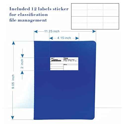 Fiberboard Binder, 8.5 Inch Centers, 3 Inch Capacity, Letter Size, for Pressboard Report Cover,12 per Box (Blue)