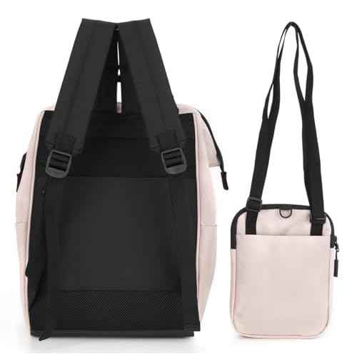 himawari 14.9 inch Women's Laptop Backpack, Large Capacity College Schoolbag, Waterproof Travel Bag for Men & Women-0403-03#Black