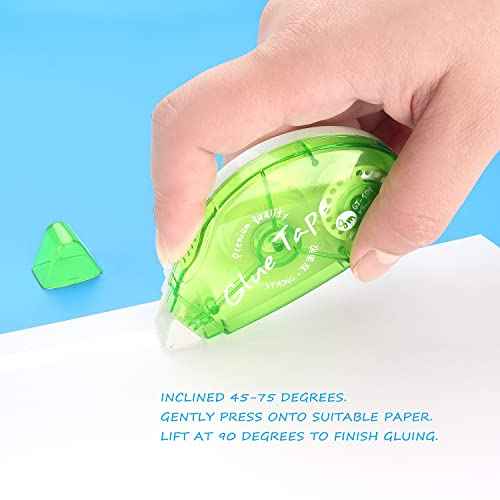 Tamaki 6 Pack Double Sided Tape Roller, Adhesive Scrapbooking Glue, Dispenser Runner for Crafts and Arts Projects, Photo Adhesive for Scrapbooking