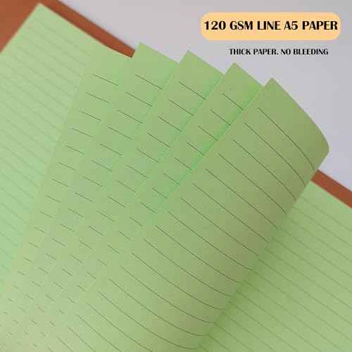 A5 Colorful Lined Filler Paper, 6-Hole Punched, 120GSM Loose-Leaf Paper and Planner Inserts for Notebooks, Journals, and Study Notes,50 Sheets/100 Pages