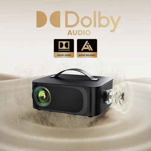 [1500 ANSI/Auto Focus/Built-in APPs] Outdoor-Projector-4K with Wifi6 and Bluetooth, Smart TV OS & DoIby, Portable Projector with Netflix/YouTube/PrimeVideo, ONOAYO 1080P Proyector with 300 ''Display