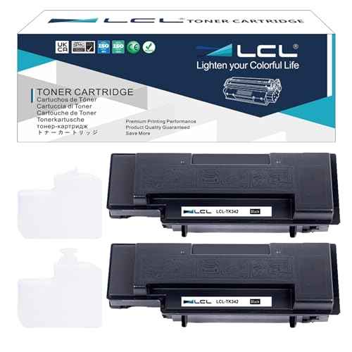 LCL Compatible Toner Cartridge Replacement for Kyocera TK342 TK-342 FS-2020D FS-2020DN (2-Pack Black)