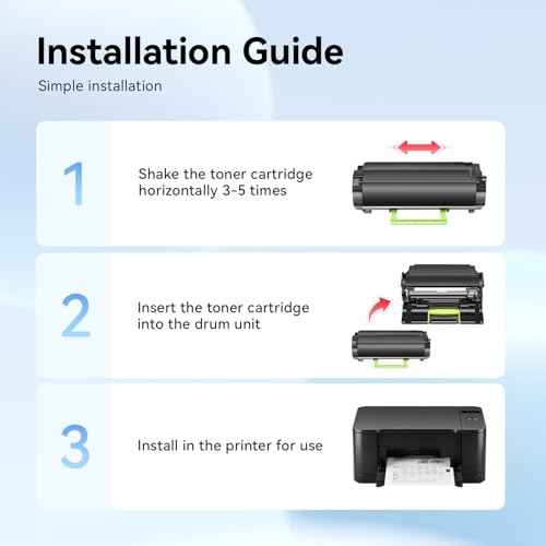 53B1000 Toner Cartridge with Chip Black 1-Pack High Yield Replacement for Lexmark 53B1000 53B1H00 Toner Compatible with Lexmark MS817dn MS817n MS818dn MS818n MX717de MX718de Laser Printer Ink Copier