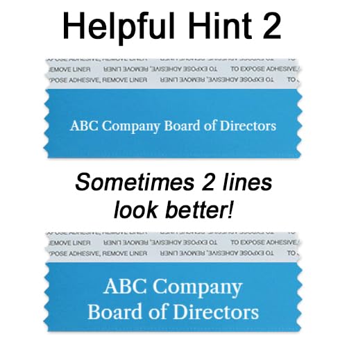 Custom 4" Wide Badge Ribbons - Personalize Text & Colors | Made in USA