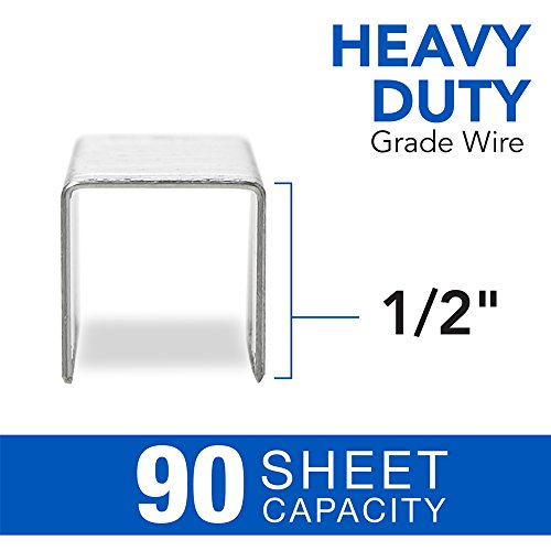 Swingline Heavy Duty Staples 1/2 Inch for Desktop Staplers, 90 Sheets, 100/Strip, 5000/Box